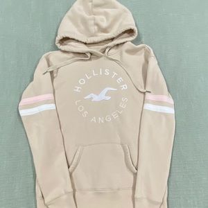 Soft Hollister Sweatshirt Tan/Pink/White Size S